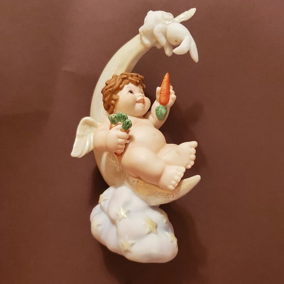 FITZ & FLOYD  Chubby Cherub Bunny Carrot "Little Miracles" 1994 Fig Discontinued - Picture 1 of 8